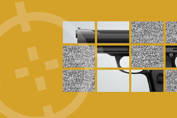 Collage of gun.