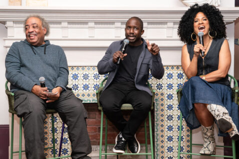 Panelists at Do the Write Thing mixer event in Hollywood